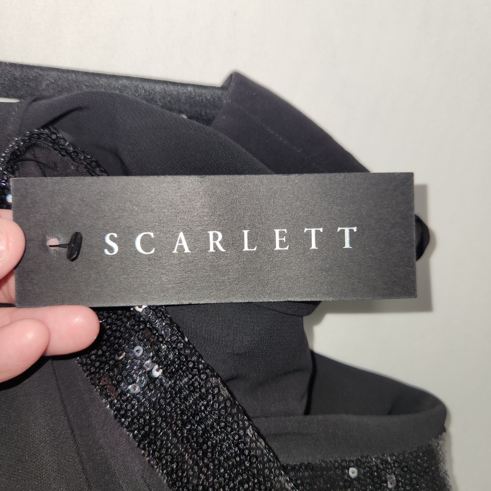 ⭐️NWT Scarlett Black Dress with Sequin Detail Overlay Size 22W⭐️ - Picture 8 of 9